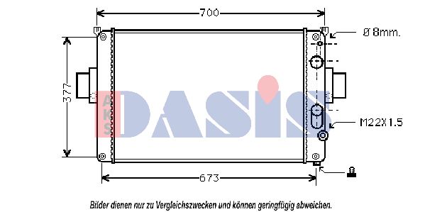 AKS DASIS Jäähdytin,moottorin jäähdytys 400580N